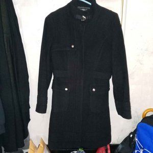 Wool coat zipper and snaps closure size 6